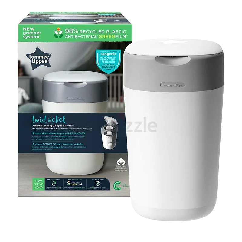 Tommee Tippee Twist and Click Advanced Nappy Bin,63230186015619112