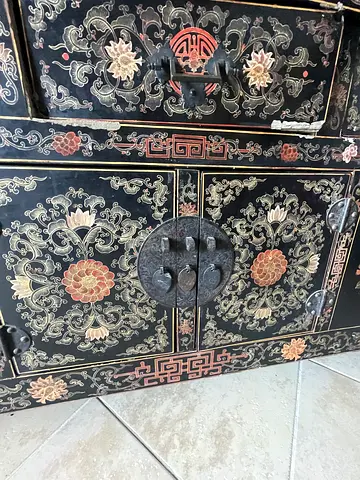 Urgent sale Exquisite Vintage Decorative Tibetan cabinet over 120 years old