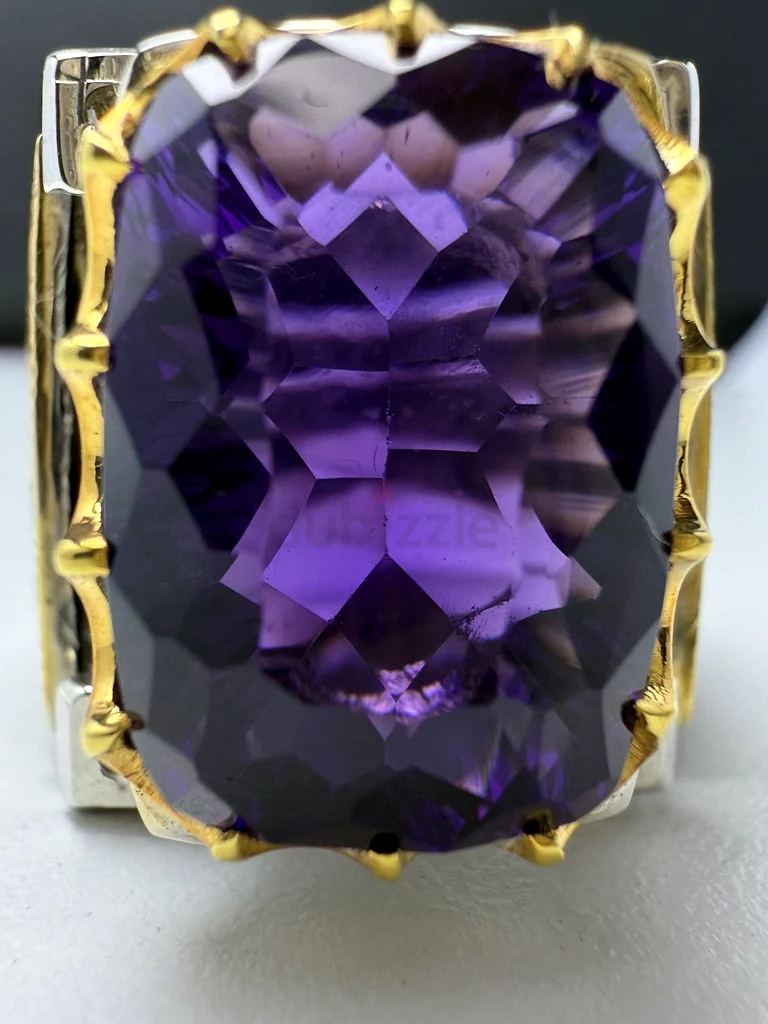 خاتم بحجر جمشت (إماتيست) فاخر - luxurious amethyst stone ring63230183346434112