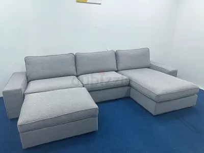 IKEA kivik lshape sofa with footstool