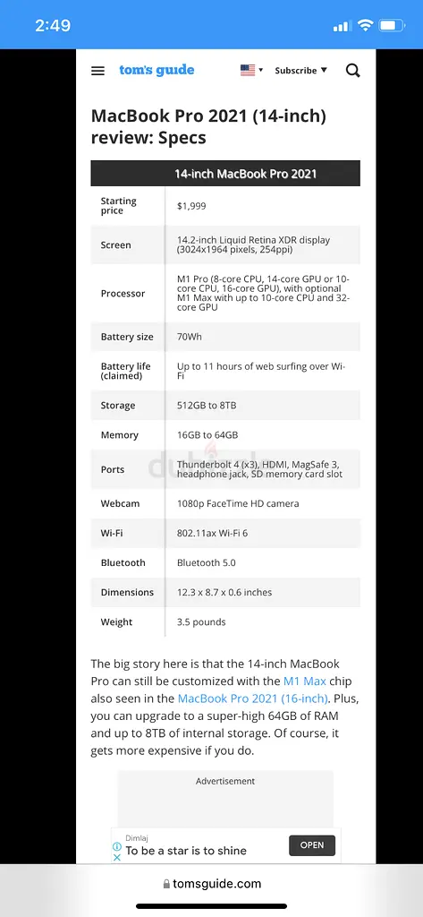 Apple MacBook Pro - Top Performance for Professionals!63255535400706111