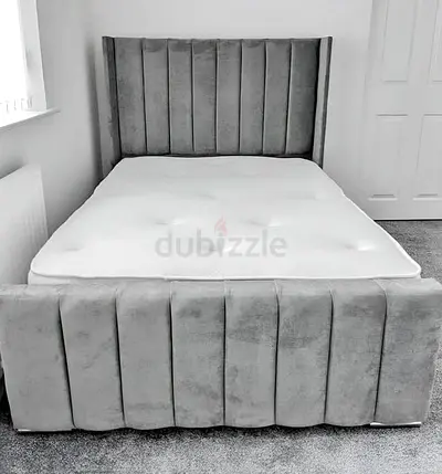 Stylish Grey Bed Frame with Mattress - Perfect for Your Bedroom! Fast Sale!