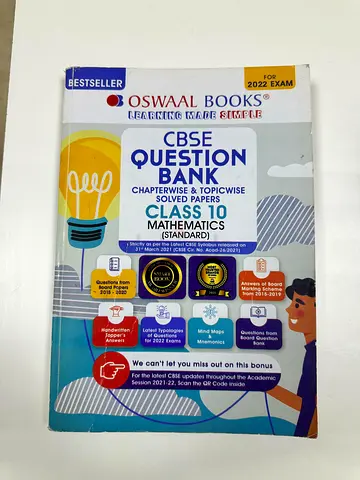 Master Mathematics with Oswal Books CBSE Class 10 Question Bank!