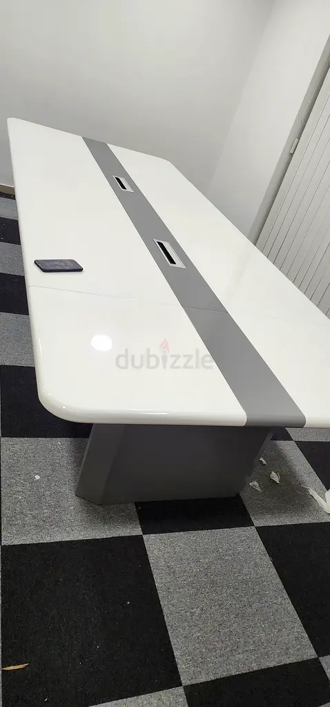 Modern conference table 320cm glossy white
