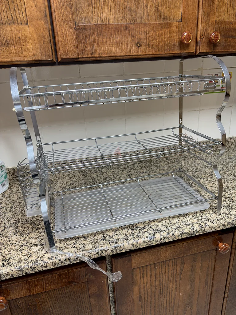 Stylish Chrome Kitchen Storage Rack63220326555650113