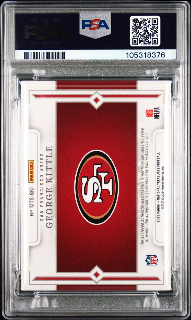 2023 NATIONAL TREASURES SIG #GKI GEORGE KITTLE 9/49 PSA AUTHENTIC DNA AUTO 963208860938371111
