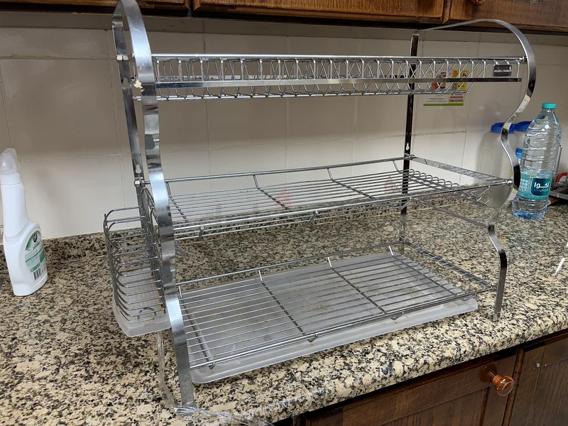 Stylish Chrome Kitchen Storage Rack63220326555650114