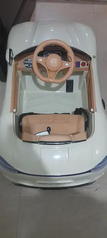 Miniature White Ride-On Car for Kids