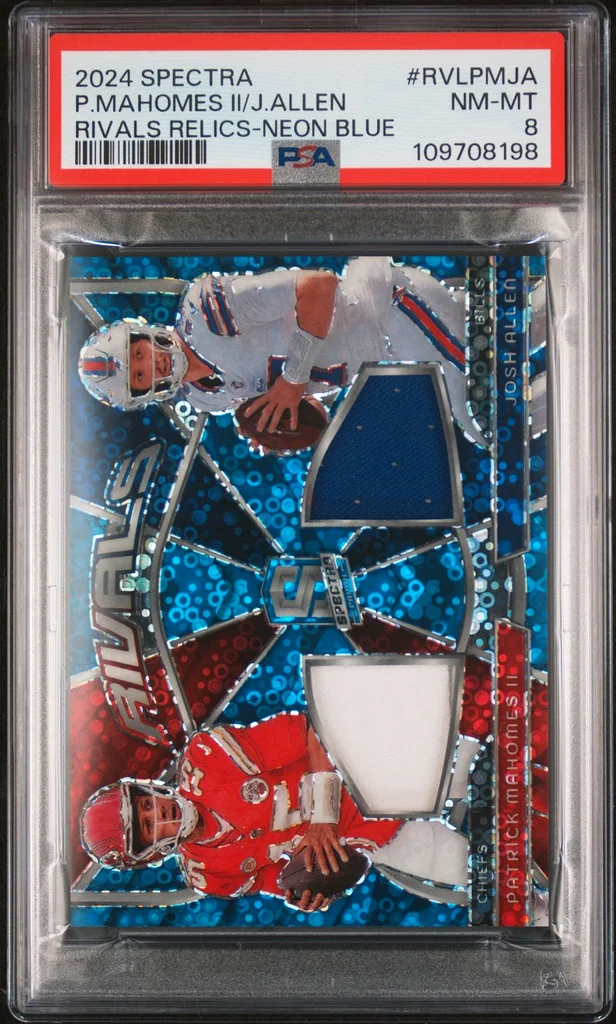 2024 PANINI SPECTRA RIVALS RELICS JOSH ALLEN/PATRICK MAHOMES II 34/60 PSA 863208860985346110