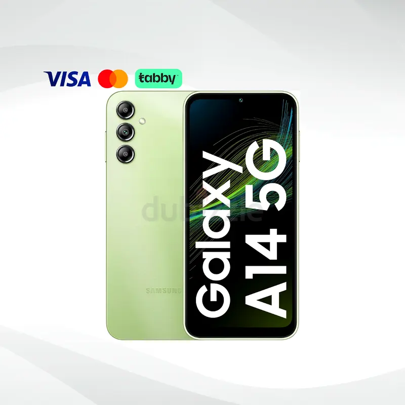 سامسونج جالكسي A14 5G - 6 جيجابايت رام، 128 جيجابايت تخزين، أخضر فاتح