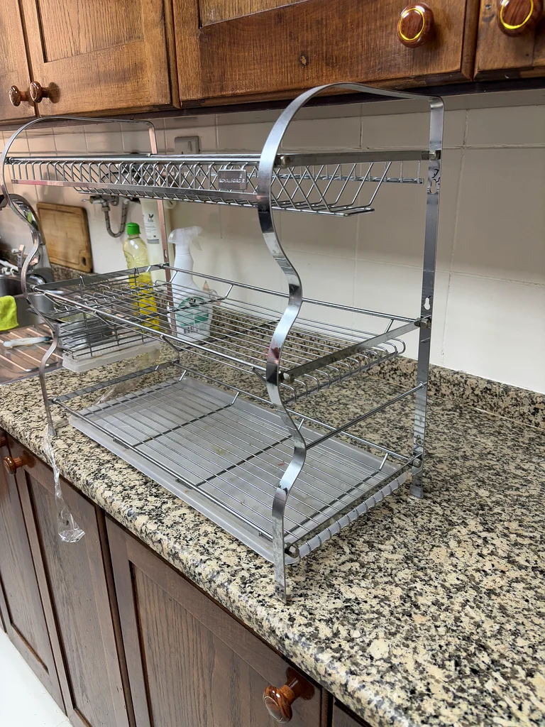 Stylish Chrome Kitchen Storage Rack63220326555650112