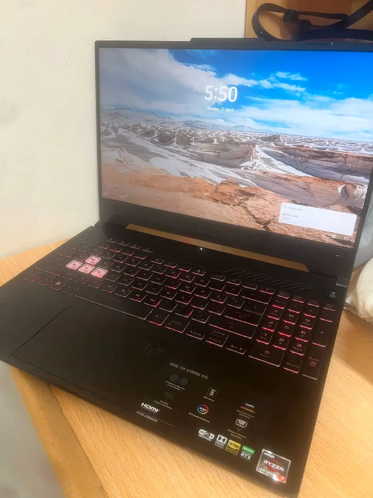 ASUS TUF A15 gaming laptop