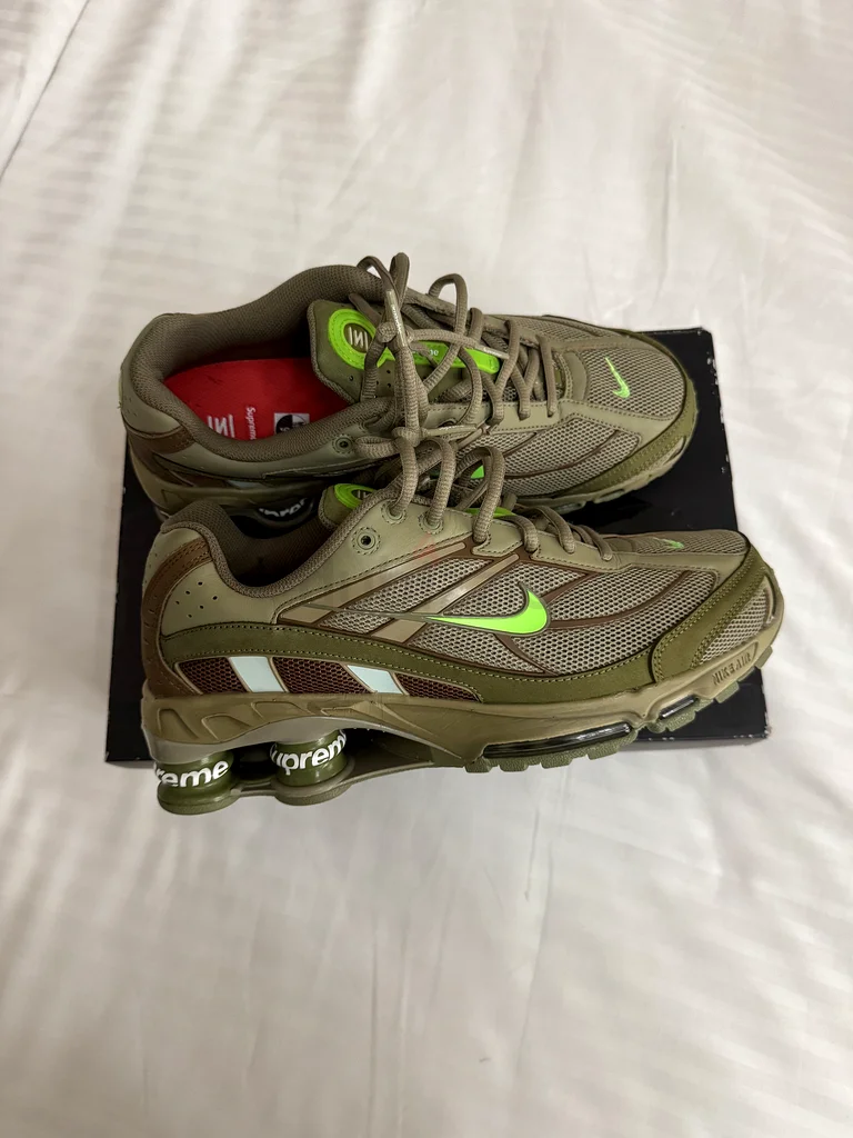 Supreme x Nike Shox Ride 2 Sneakers Olive Green - US 9/ UK 863241666624643117