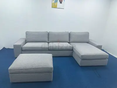 IKEA kivik lshape sofa with footstool