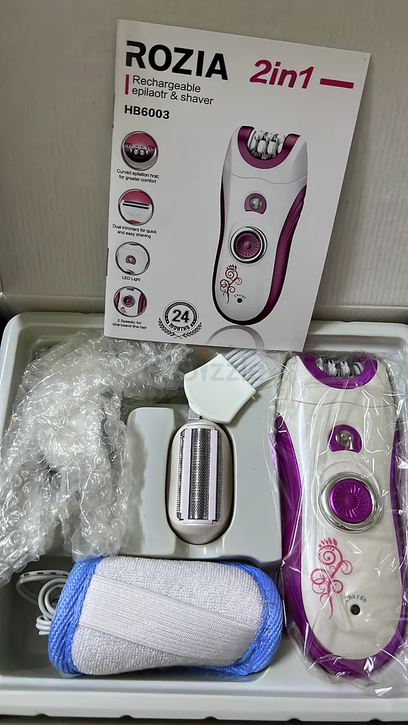 Rechargeable 2-in-1 Epilator  Shaver - Rozia63242682011651111