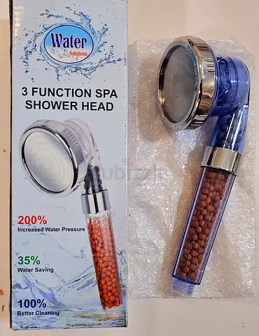 Branded Spa Shower Head - 3step Filter,  Increases water pressure, 3Function