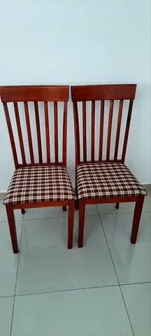 Stylish Pair of Wooden Dining Chairs