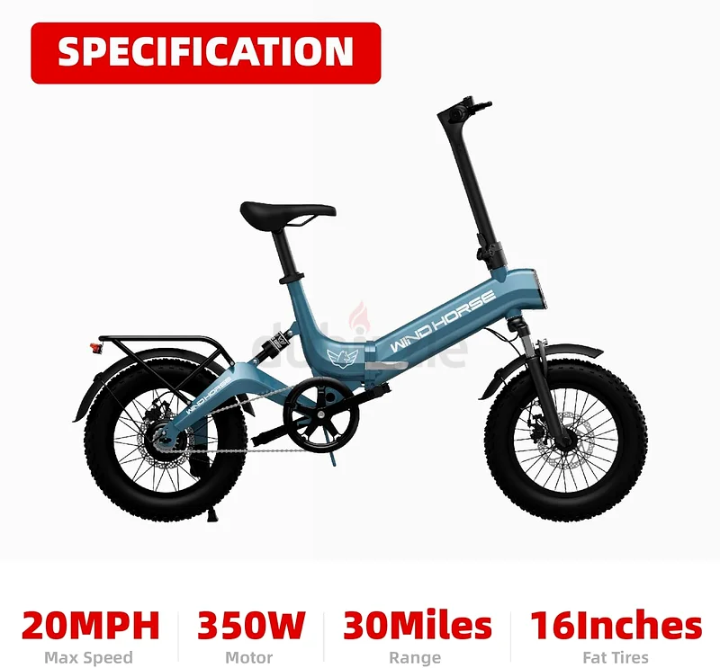 Wind Horse 350 WATTS Foldable Electric Bike for Adults with 1 year warranty63265099191298114