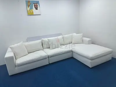 Amazing condition marina home white color lshape sofa