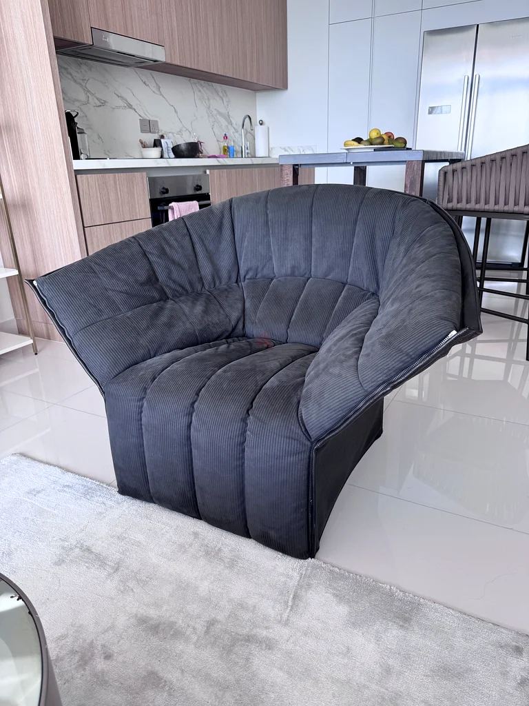(لاين روزيه) طقم غرفة معيشة من جلد الموهير، مكون من 3 قطع63265105690754111