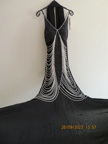 Glamorous Black Dress with Stunning Beaded Detail