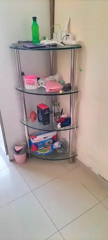 Stylish Glass Corner Shelf - Perfect for Your Home!