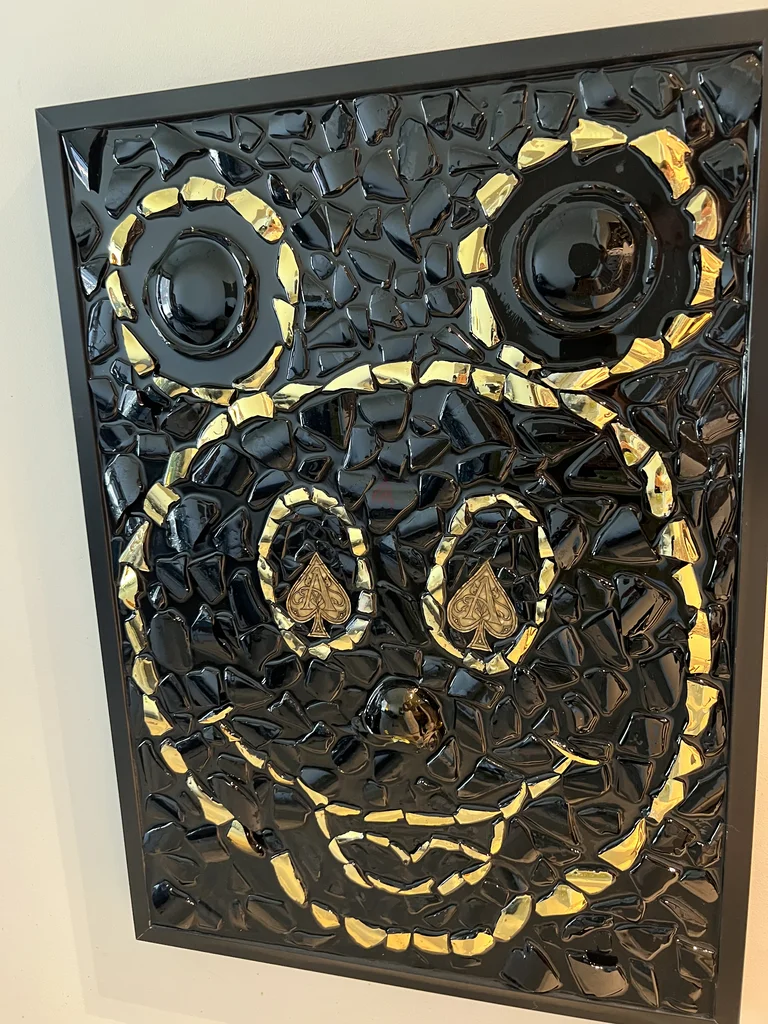 Big Mickey Mouse Art Frame Gold black62930641660803114