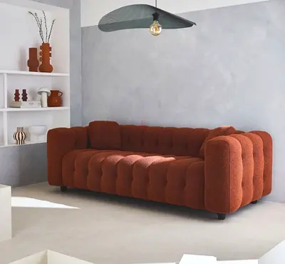 Sleek Modern Plush Sofa - Perfect for Your Living Space!