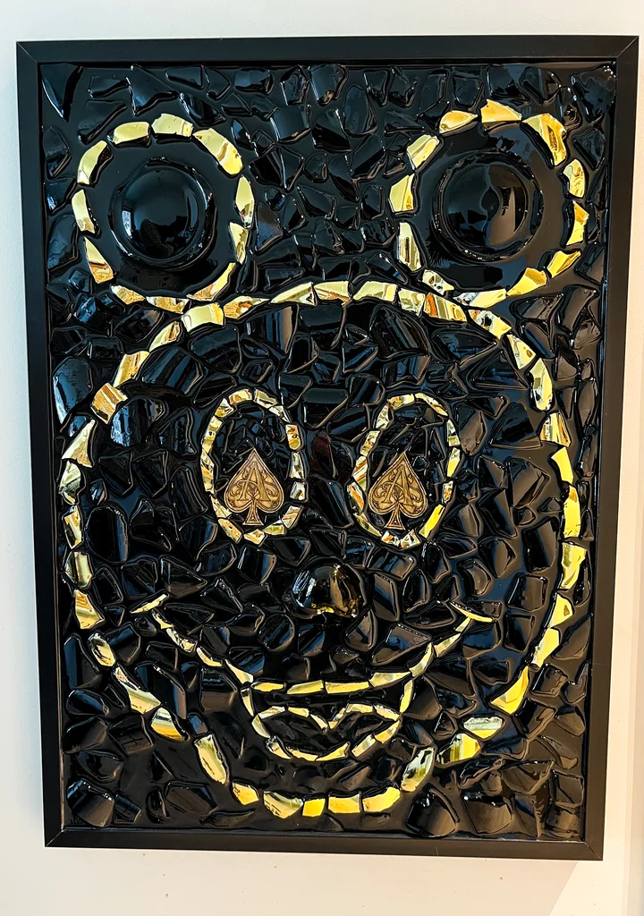 Big Mickey Mouse Art Frame Gold black629306416608031120