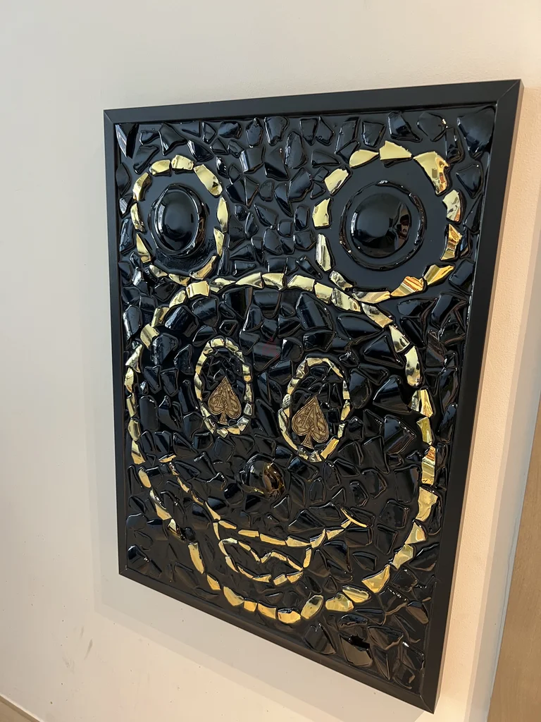 Big Mickey Mouse Art Frame Gold black62930641660803112