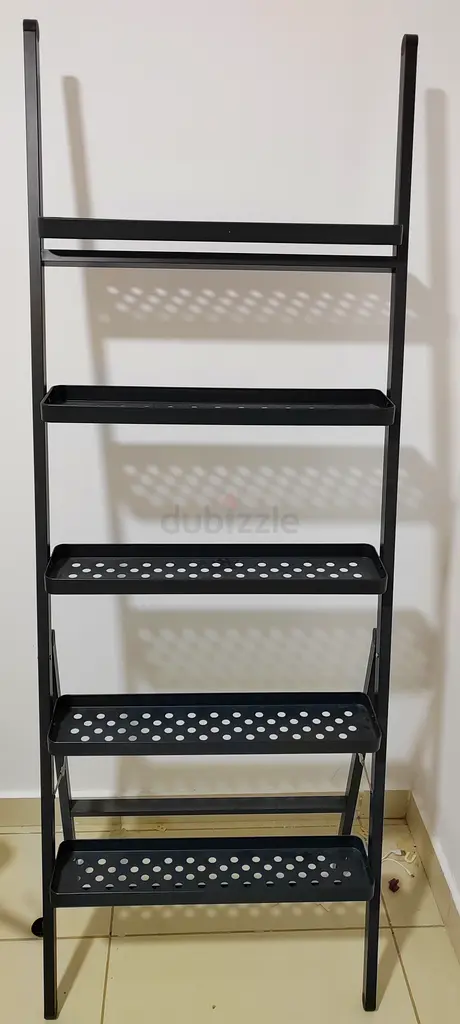 Stylish Black Multi-Tier Shelving Unit