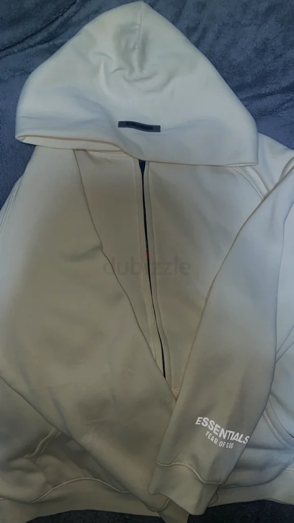 السترة الأساسية بسحاب بلون ضبابي بيج مقاس XL63239620169474113