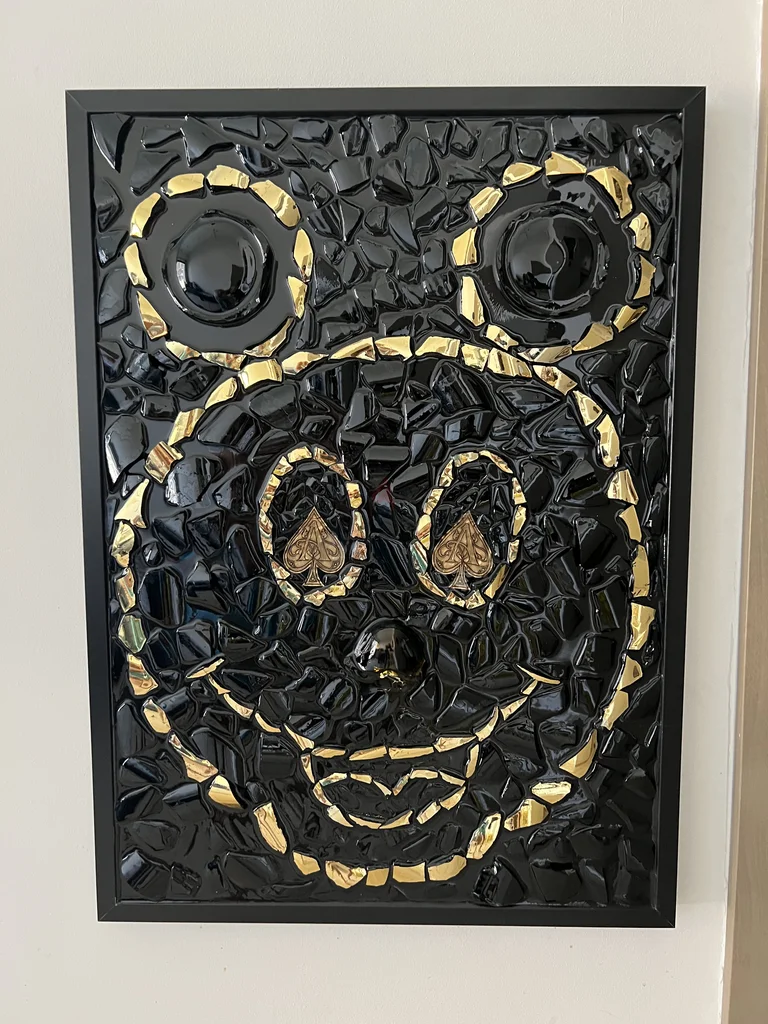 Big Mickey Mouse Art Frame Gold black62930641660803111
