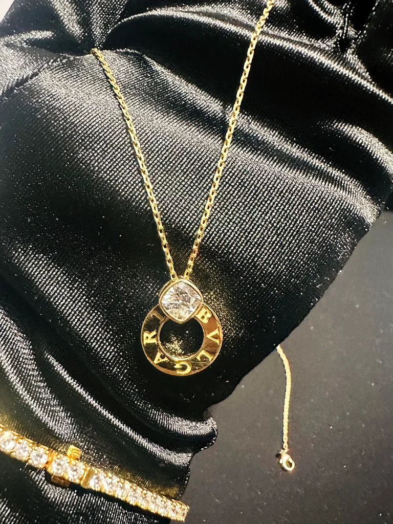 Gold Pendent chain with Lab Diamond63233132803330110