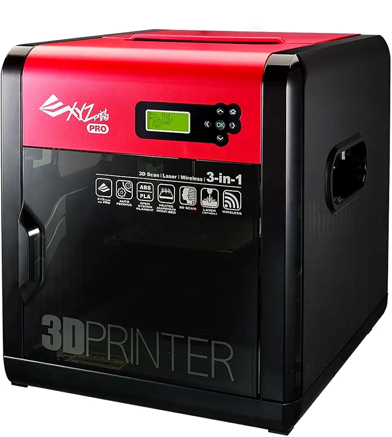 XYZprinting da Vinci 1.0 Pro 3in1 Wireless 3D Printer/Scanner Heated Bed, Upgradable Laser Engraver63166186236163111