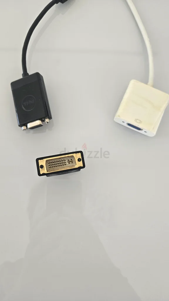 Two VGA to Display Port adapters and one VGA to DVI adapter63254497717251111