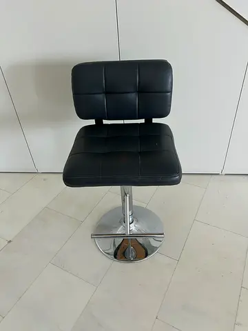 Beautiful gray stool with backrest