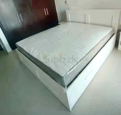 Ikea brimness qeen bed with headboard 4  drawers underneath