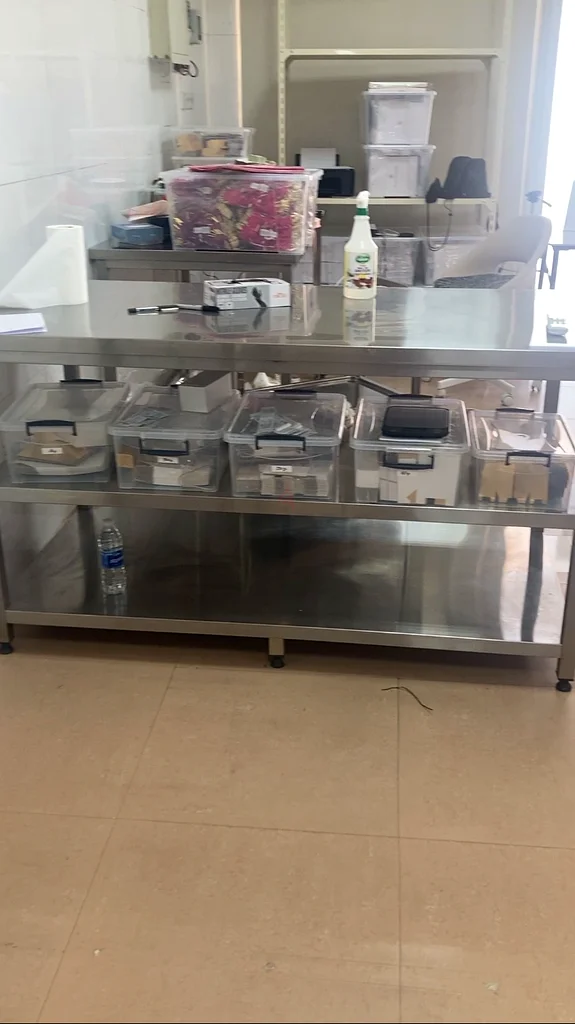 Commercial Kitchen Prep Table - Stainless Steel with Wheels63220326575745111