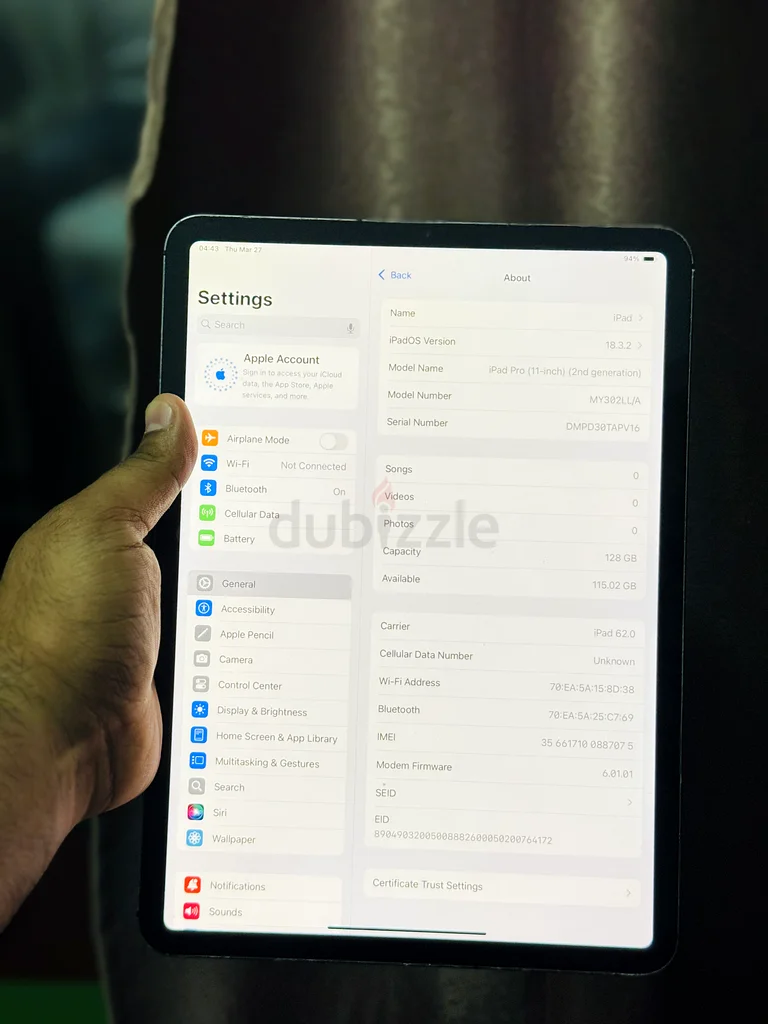 آيباد برو 11 بوصة (الجيل الثاني)63183726494081112