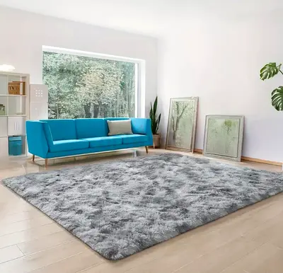 Luxurious Grey Plush Area Rug for Your Stylish Home