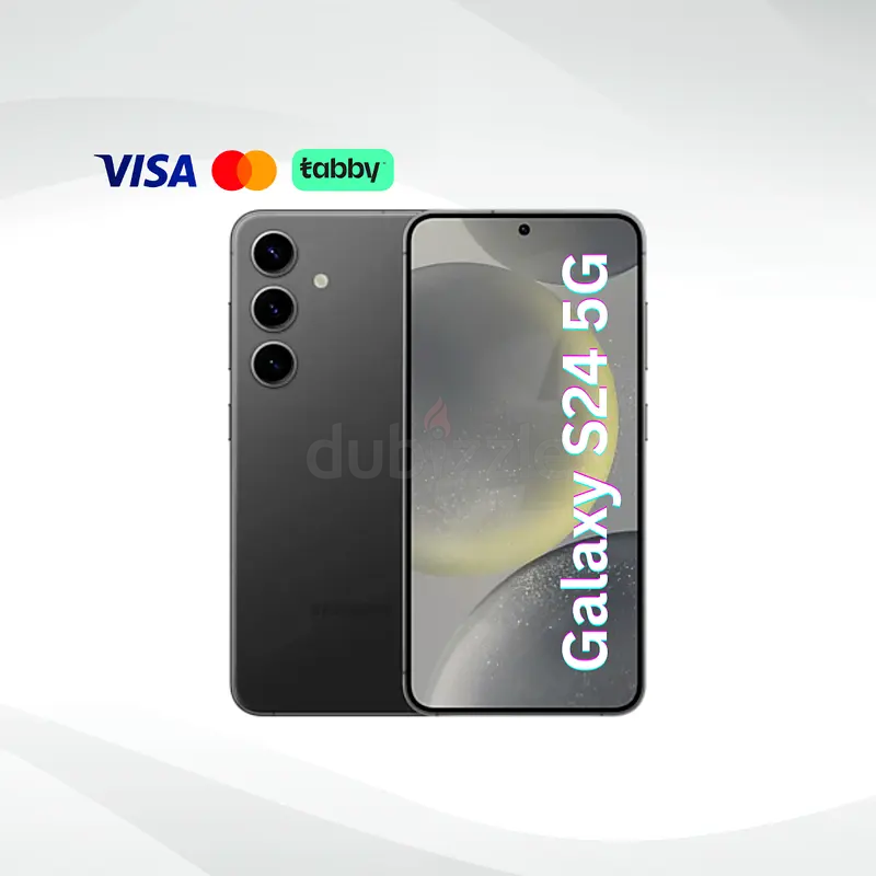 هاتف جالكسي S24 أونكس بلاك 5G الذكي بنظام أندرويد، مع 256 جيجابايت من التخزين و8 جيجابايت من الذاكرة العشوائية