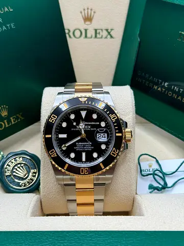Rolex Submariner Black Gold Silver