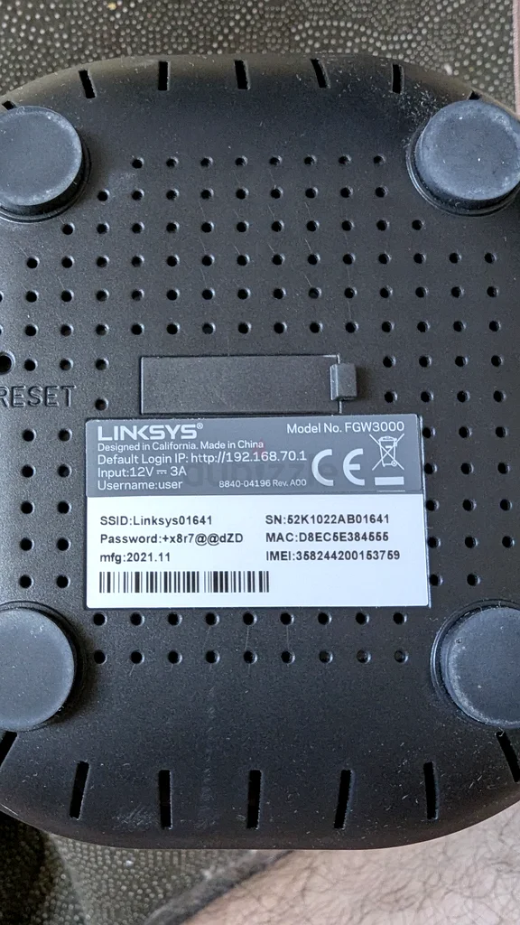 راوتر Linksys 5G63167114124162113