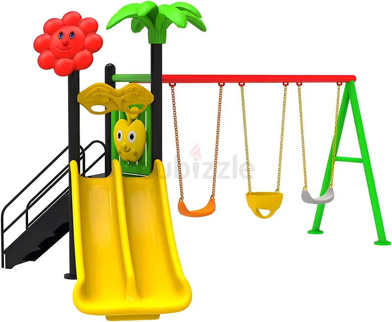 Kids Swing Slide Outdoor Climbing Frame Swing Slide Playground Set Multiplayer Games63264591225473111