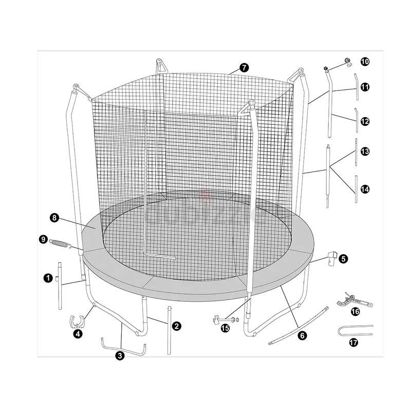 Bestway Xtreme Air 10 ft Trampoline for Kids  Adults, No-Gap Enclosure, Foam-Padded Poles63264591184003111