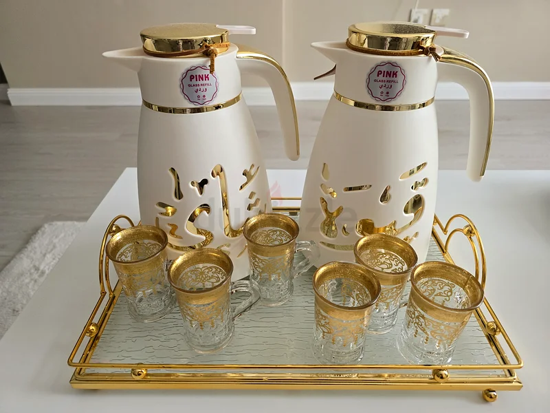 Brand new Tea Coffee Flask Dallah Tray Cups63215872770178110