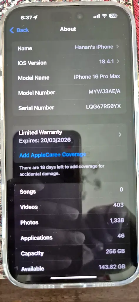 Apple Iphone 16 Pro Max63212898009217111
