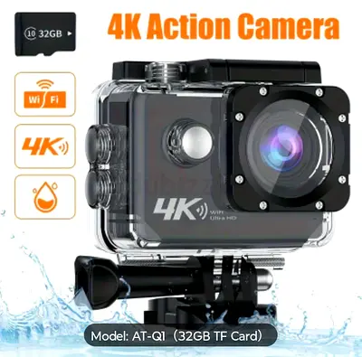 Capture Life in 4K: AT-Q1 Action Camera with 32GB TF Card