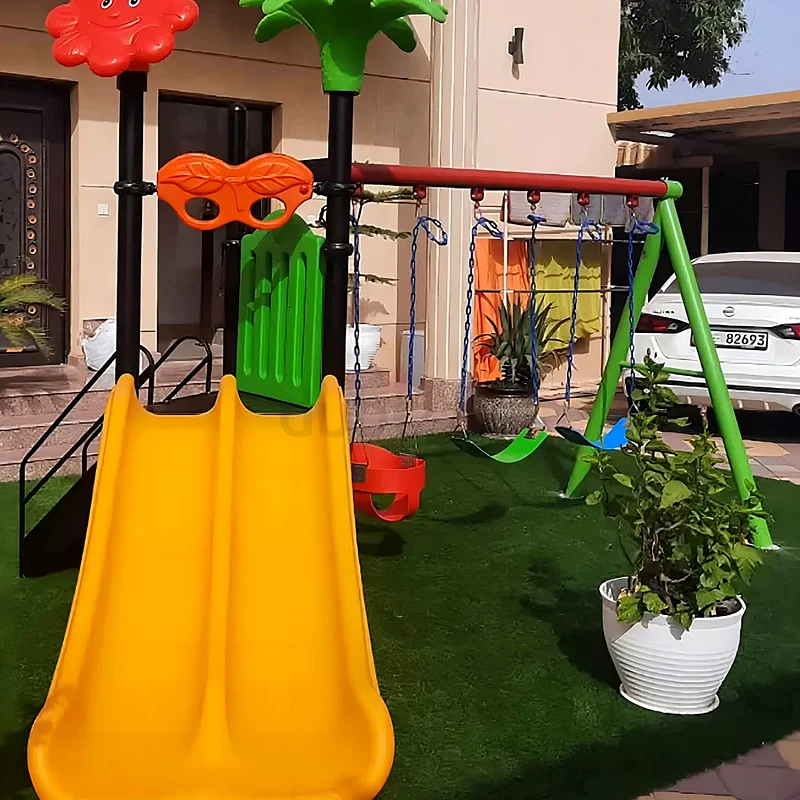 Kids Swing Slide Outdoor Climbing Frame Swing Slide Playground Set Multiplayer Games63264591225473112